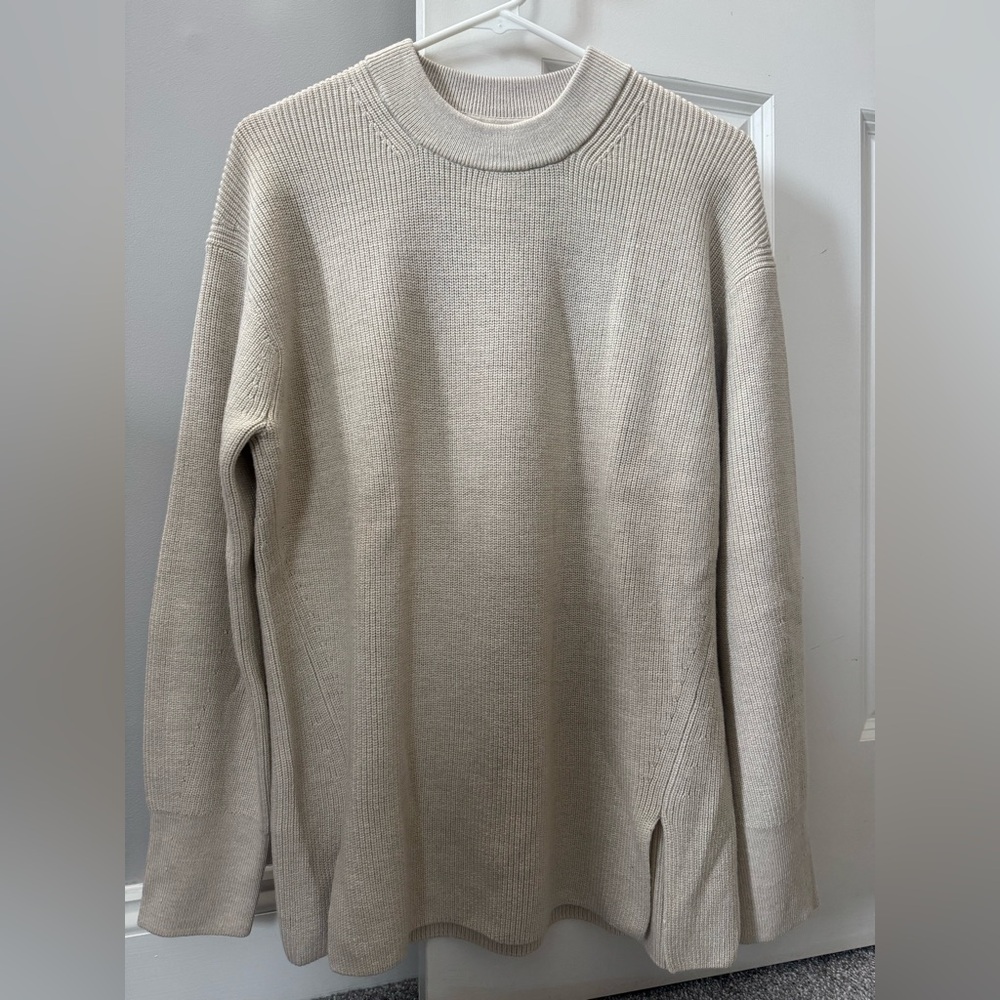 Lululemon Merino Wool-Blend Ribbed Crewneck Sweater- 6